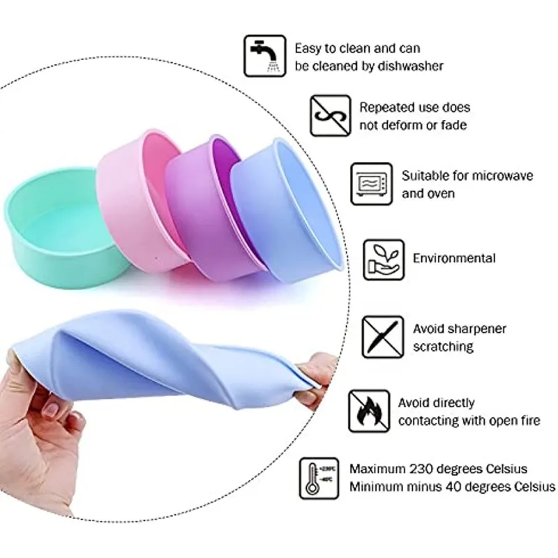 Силиконовая форма для торта 4 6 8 10 дюймов выпечки мусса искусственные конфеты