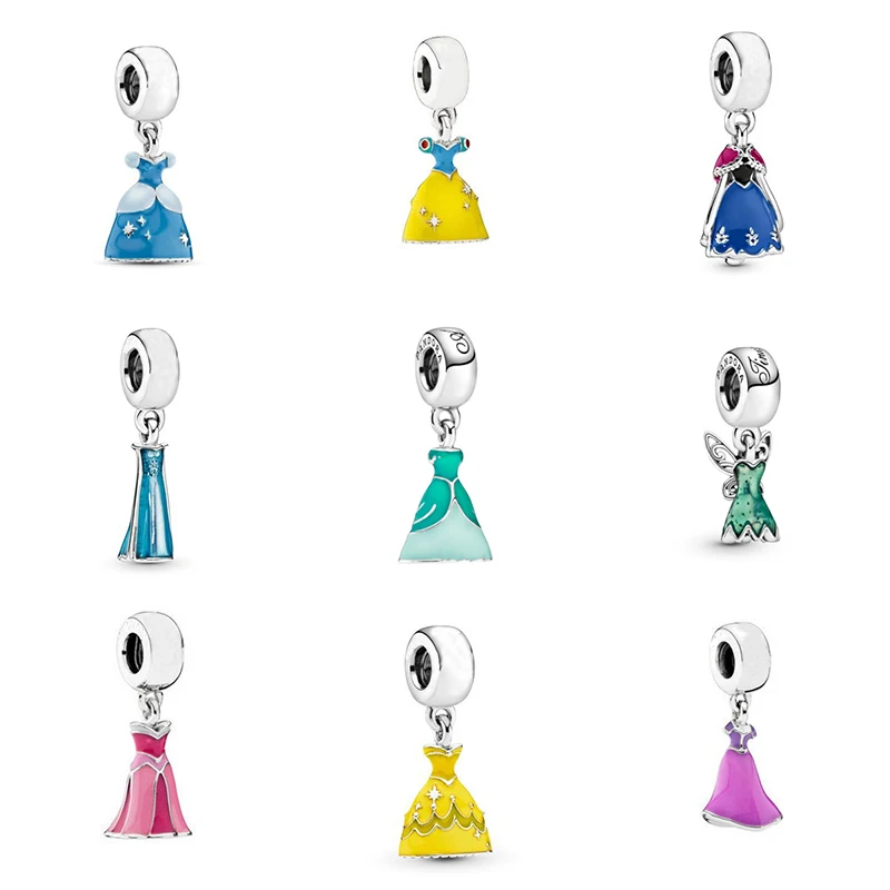 

Disney Snow White Princess Beaded for Pandora Bracelet Pendant Mickey Minnie Jewelry Findings Anime Accessories Girls Kids Gifts