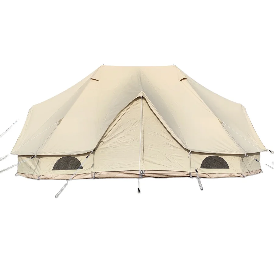 

Wide Double Top Canvas Tent Luxury Glamping Canvas Emperor Bell Tent Canvas Wall Tent for Family Camping