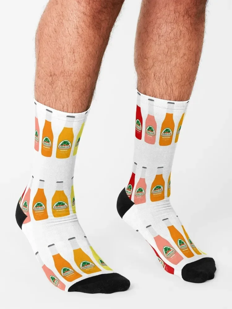 Jarritos бутылки цифровые художественные носки японская мода цветные яркие подвязки