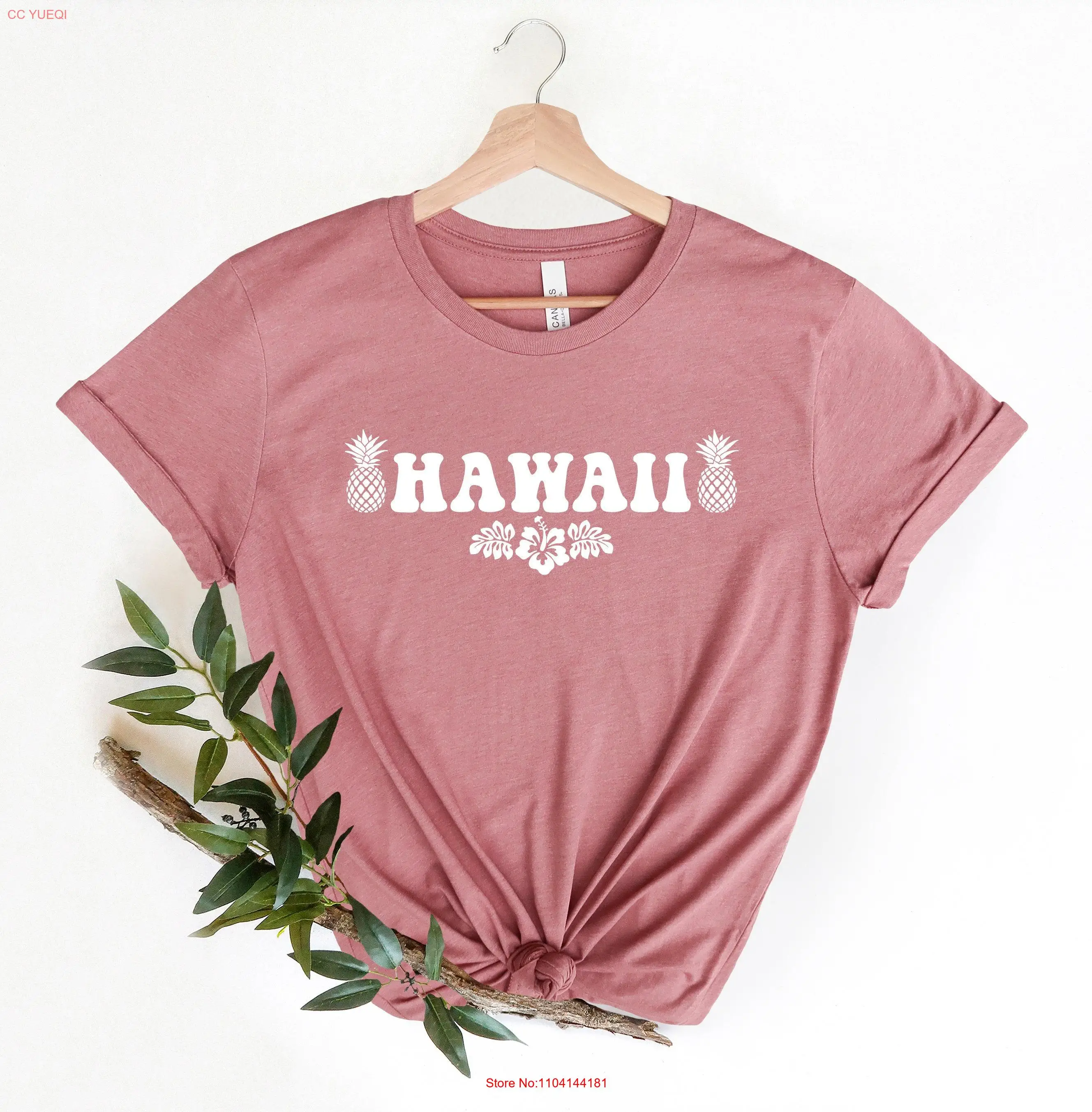 Гавайская футболка Aloha State Hibiscus Flower Cute GifT Family Vacation с длинными или короткими