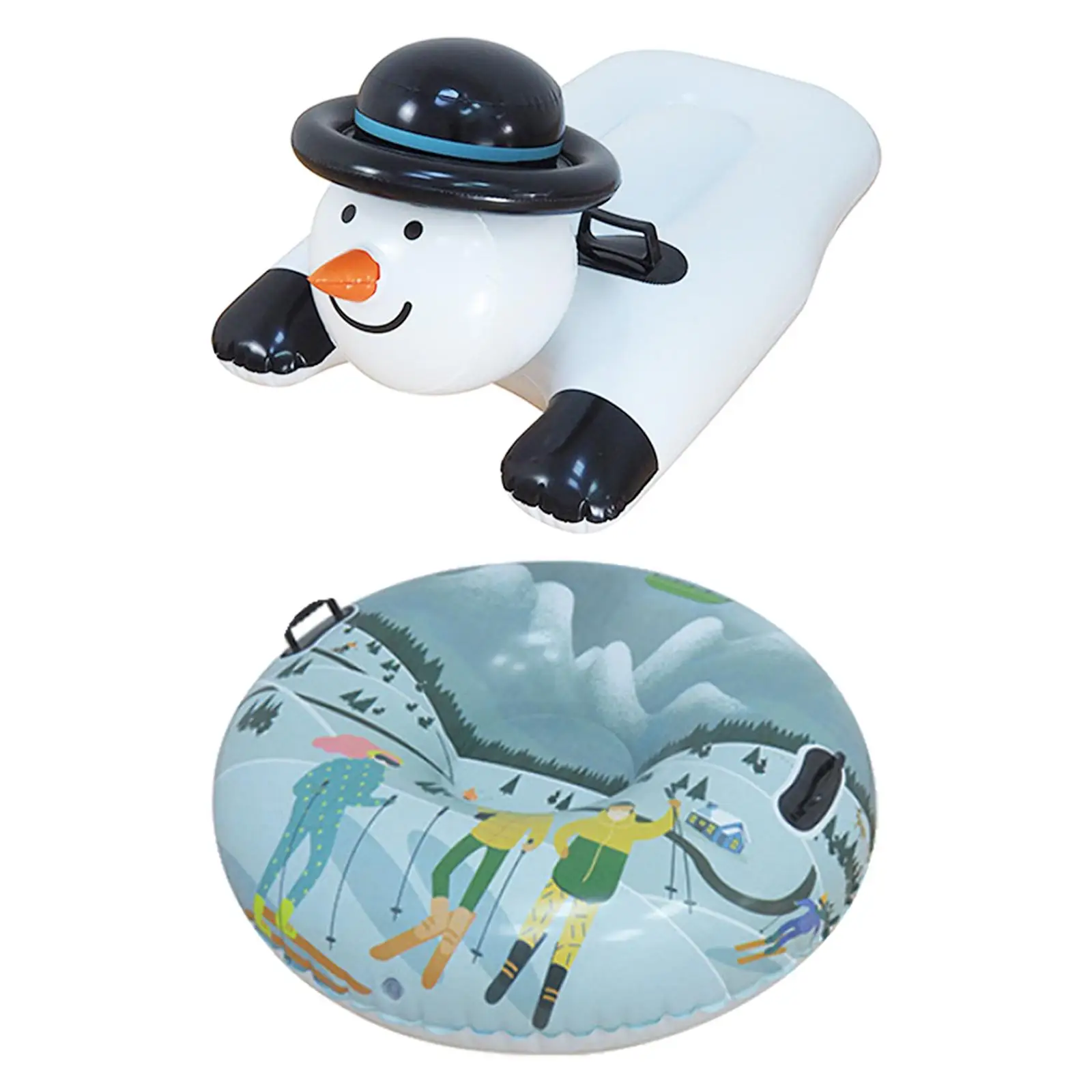 

Snow Tube Inflatable Thickened Outdoor PVC Portable Large Toboggan Sledding