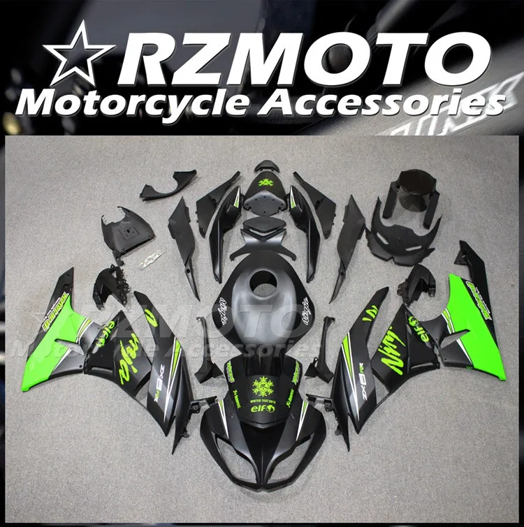 

Новый комплект обтекателей из АБС-пластика подходит для Kawasaki Ninja ZX-6R ZX6R 636 599 2009 2010 2011 09 10 11 12 Кузов + Крышка Резервуара elf