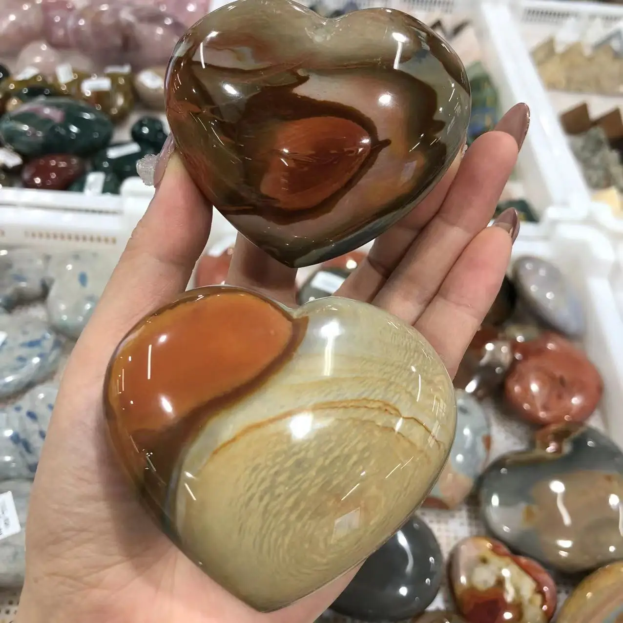 Натуральный морской камень AAA, хрустальный камень в форме сердца, минеральный образец, кристалл StonLove, украшение, хрусталь фэн-шуй, украшения для дома