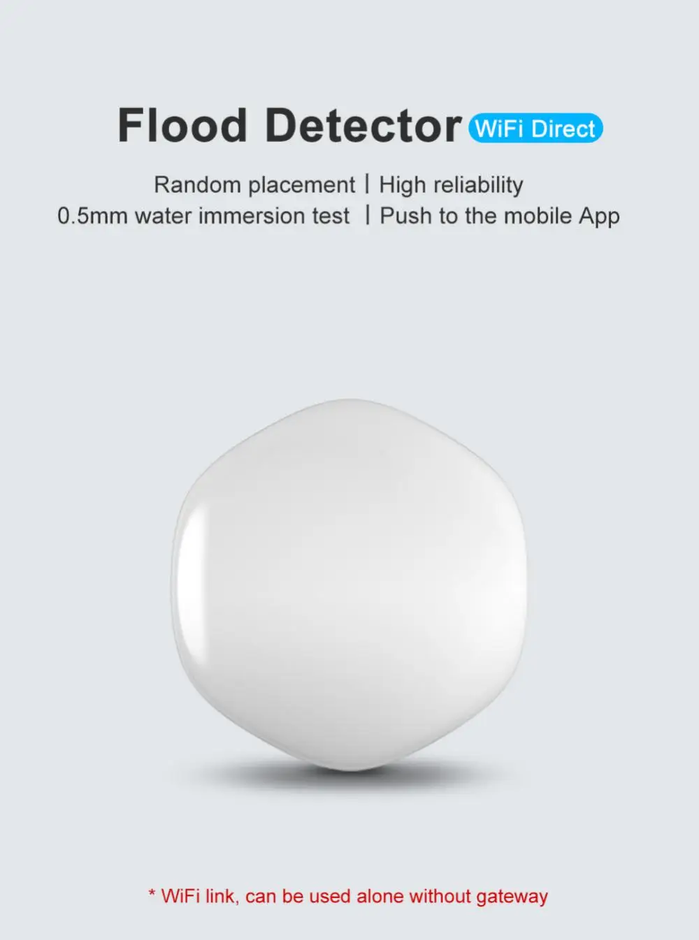 

Погружной Датчик-детектор утечки воды CoRui, для домашней безопасности, удаленная сигнализация, Водонепроницаемый IPX6 датчик замачивания, дет...