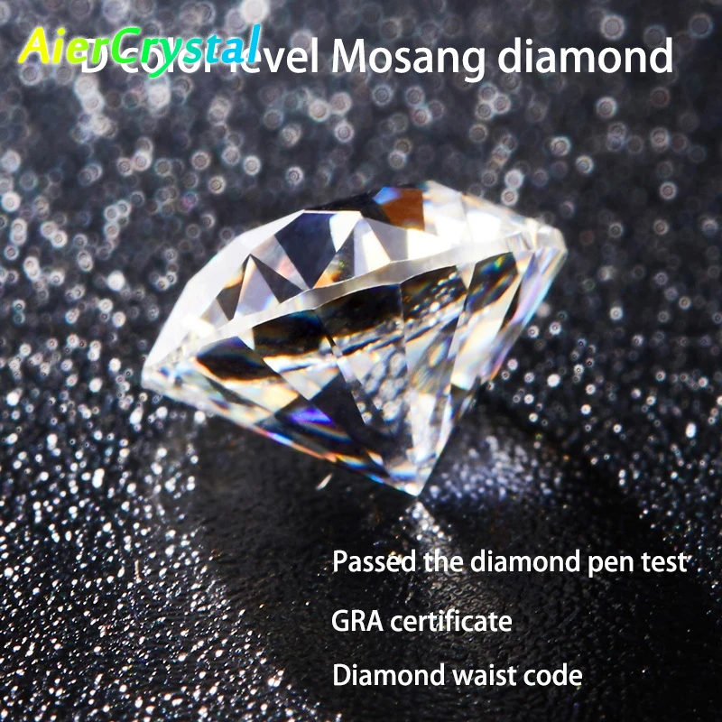 

Mosanite Diamond Loose Stone D Color VVS Purity Eight 1CT Round Wedding Valentine Gift Gemstone Accessories Diy Handmade Jewelry
