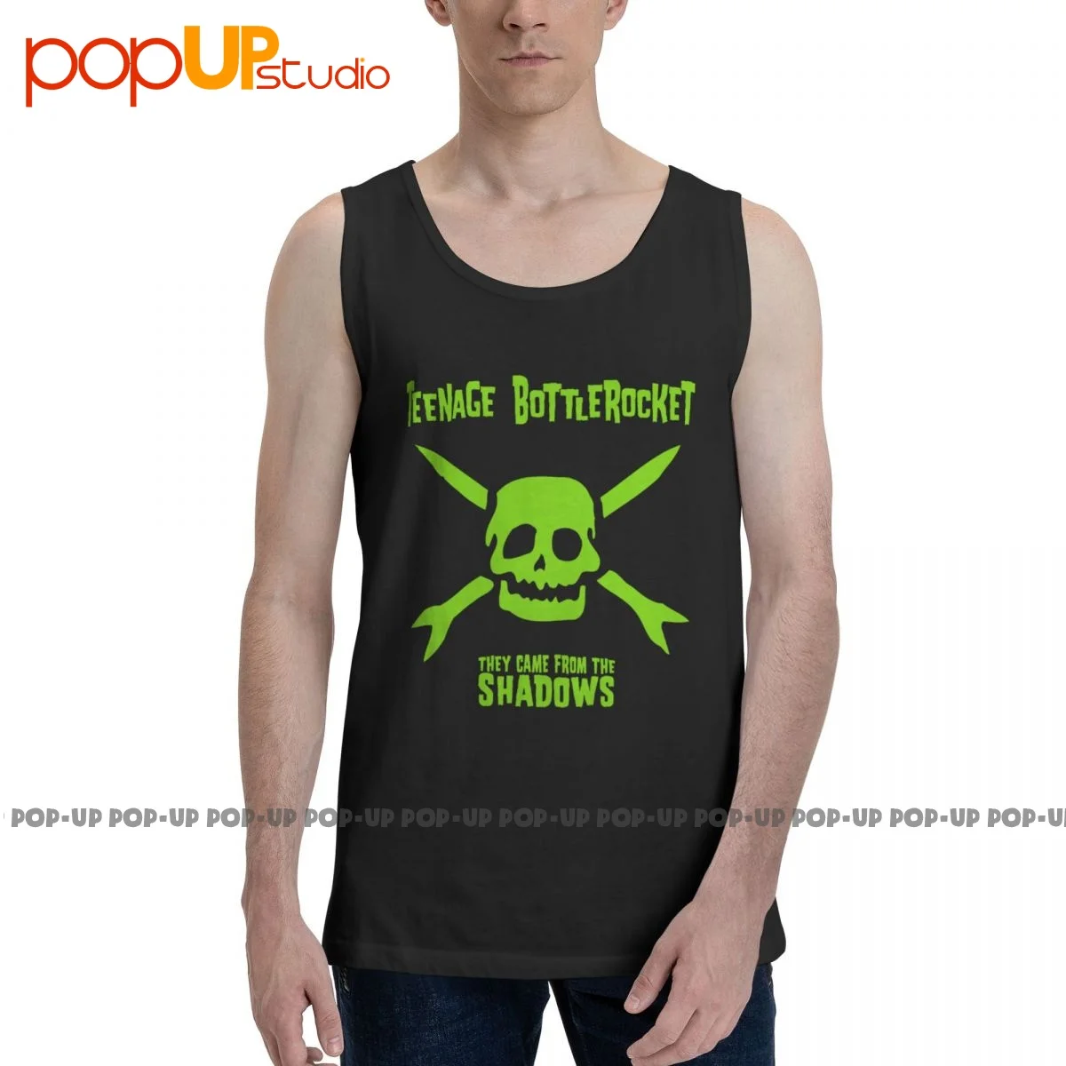 Майка в стиле панк-рок для подростков жилет с принтом хипстерская рубашка без