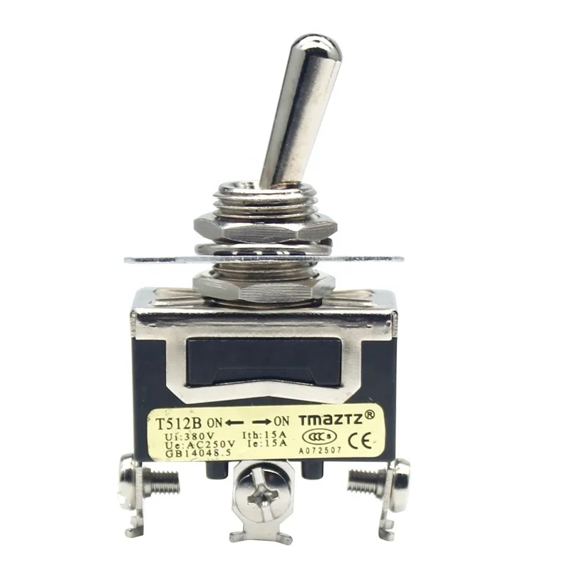 

3 Pin Black Marine SPDT Chrome Extension Brass 2 Position Momentary Metal On-ON Locking Toggle Switches Car Accessories Tools
