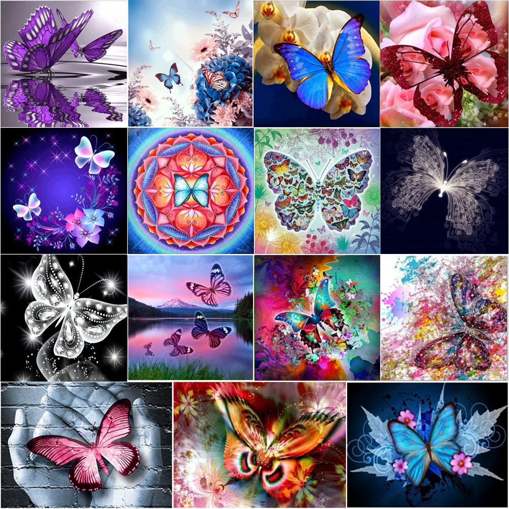 

5D Diamond Painting Animal Butterfly Sticker Diamond DIY Embroidery Set Diamond Ornament Mosaic Handmade Gift
