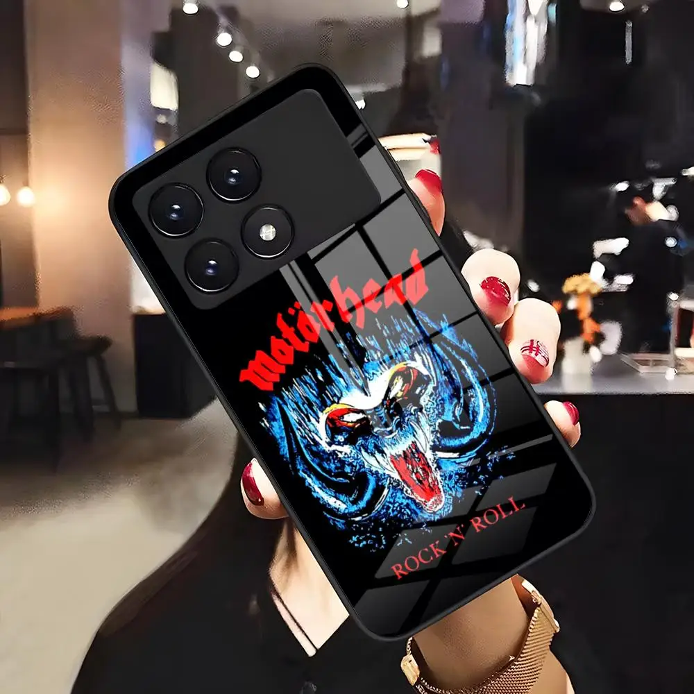 Фото Металлический чехол для телефона M-Motrhead для Xiaomi 17 15 14 13 T Pro Ultra Redmi 15 14 Pro Plus 4G 5G A7, стеклянная крышка №1
