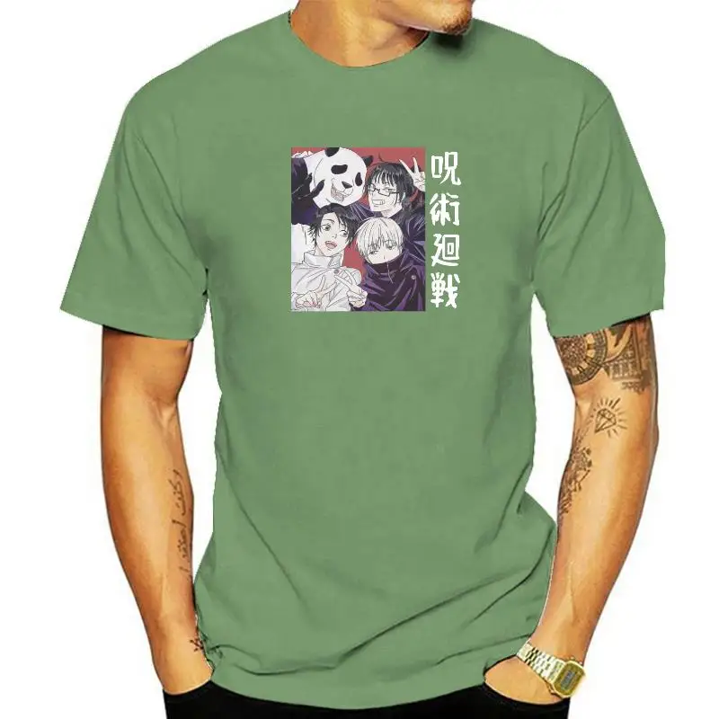 

Футболка juютсу Kaisen из аниме Toge Inumaki Maki Zenin Panda Yuta Okkotsu, футболка с графическим рисунком, мужские летние топы, хлопковая Футболка Харадзюку
