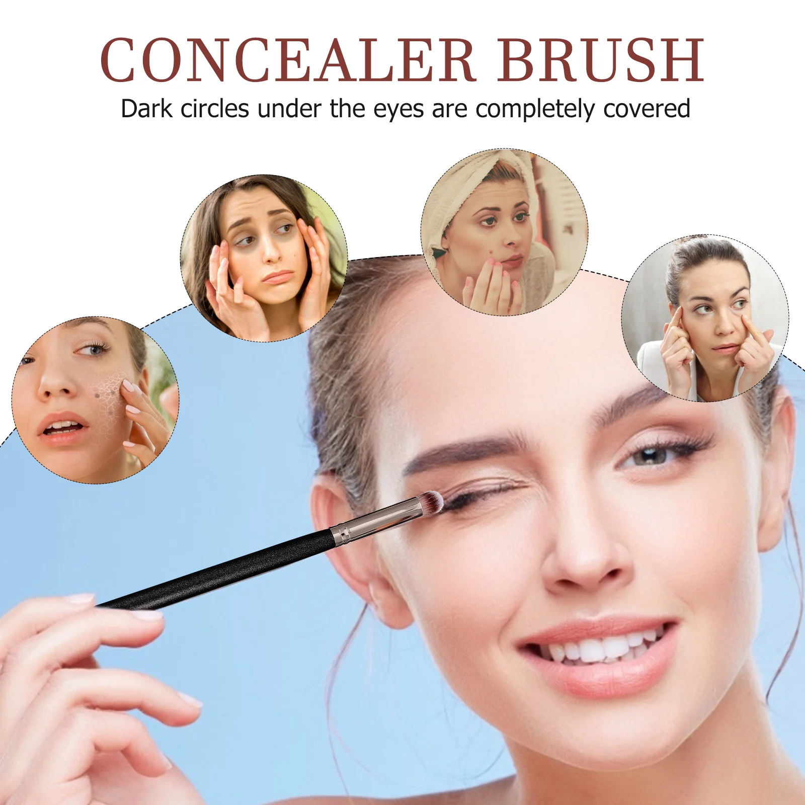 2 шт. кисти для макияжа синтетический тональный порошок консилеры кисть