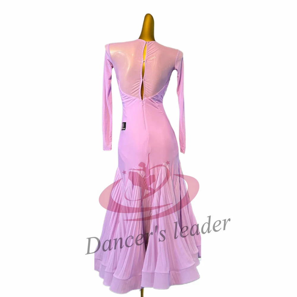 Женская приталенная юбка в стиле самбы розовая для танцевальных залов и