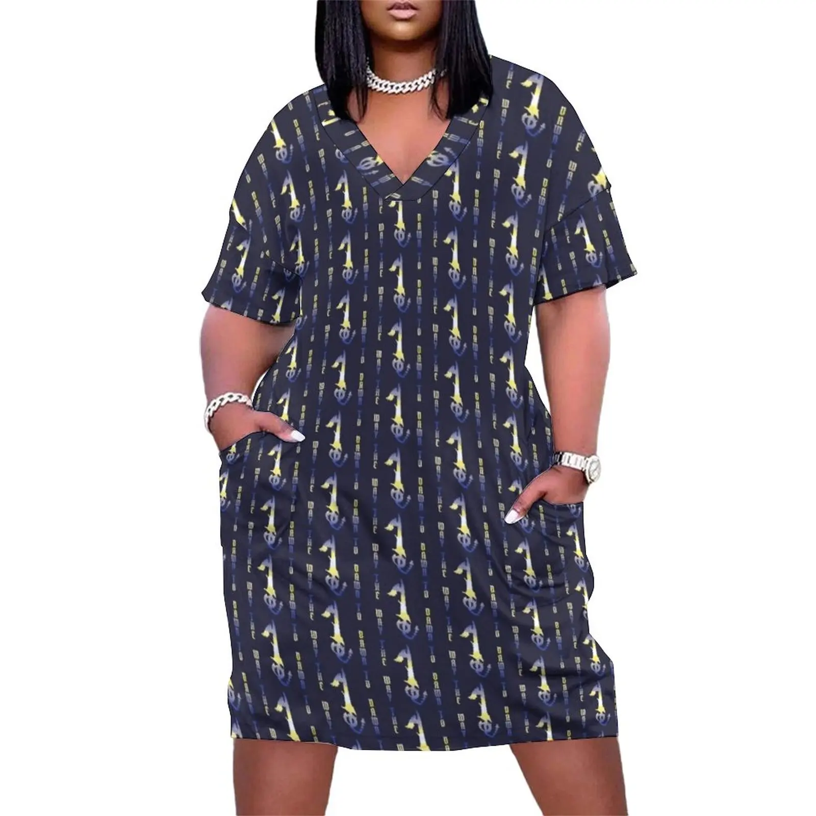 Kingdom Hearts Riku Dress V Neck The Way to Dawn Aesthetic Dresses Holiday Modern Casual Dress Female Printed Plus Size Clothing