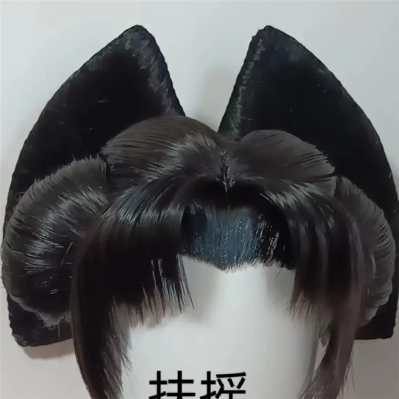 Styled Mosstar Realm, черное кимоно, парик + шапочка для парика, японское кимоно, аксессуары для волос, головной убор с большой бабочкой, древние женщины (art.: 3920cfb0459dd) - 3920cfb0459dd