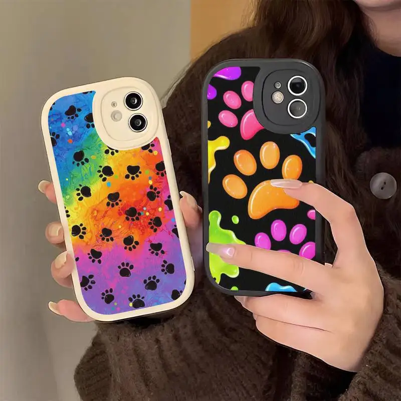 

Dog Paw Phone Case Hard Leather For iPhone 14 13 12 Mini 11 14 Pro Max Xs X Xr 7 8 Plus