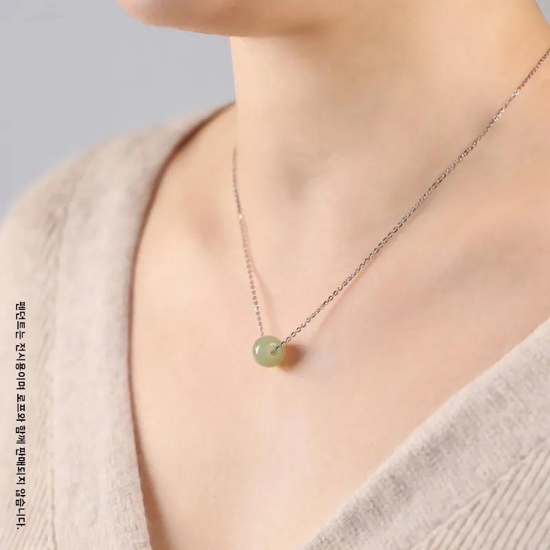 Колье из стерлингового серебра 925 пробы женское ожерелье с иглой О-образная