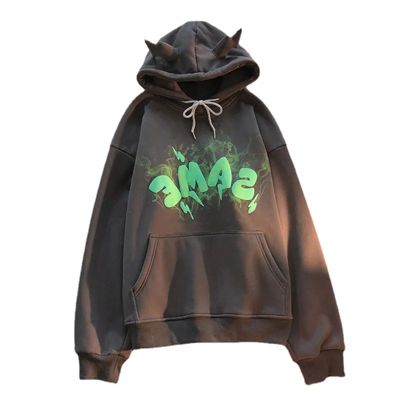 

Hoodies Sweatshirt Trendy Clothes For Women Graffiti Monster Bubble Anime Sweater Long Sleeve Oversized Thick Pullover Sweatsuit