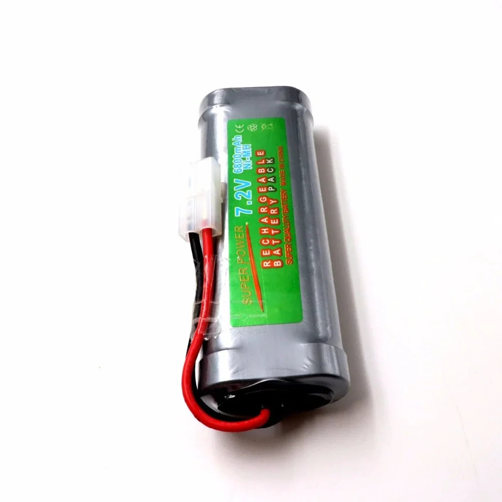 

100% 6800mAh 7.2v NiMh RC Toy Battery Flat Racing car replacement battery for RC Airplane Helicopter Boat,With Tamiya Connectors