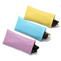 durable pu leather sunglasses bag drawstring pocket women men portable eyewear protective case lightweight cosmetic pouch
