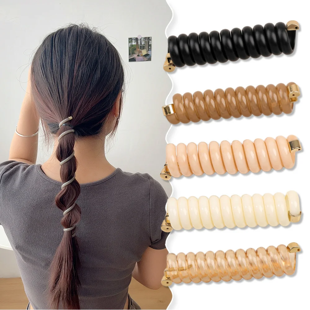 

Hair Weaving Artifact Hair Ties Telephone Line Hair Band High Elastic Hair Rope Hair Accessories Ponytail Elastic Rubber Bands