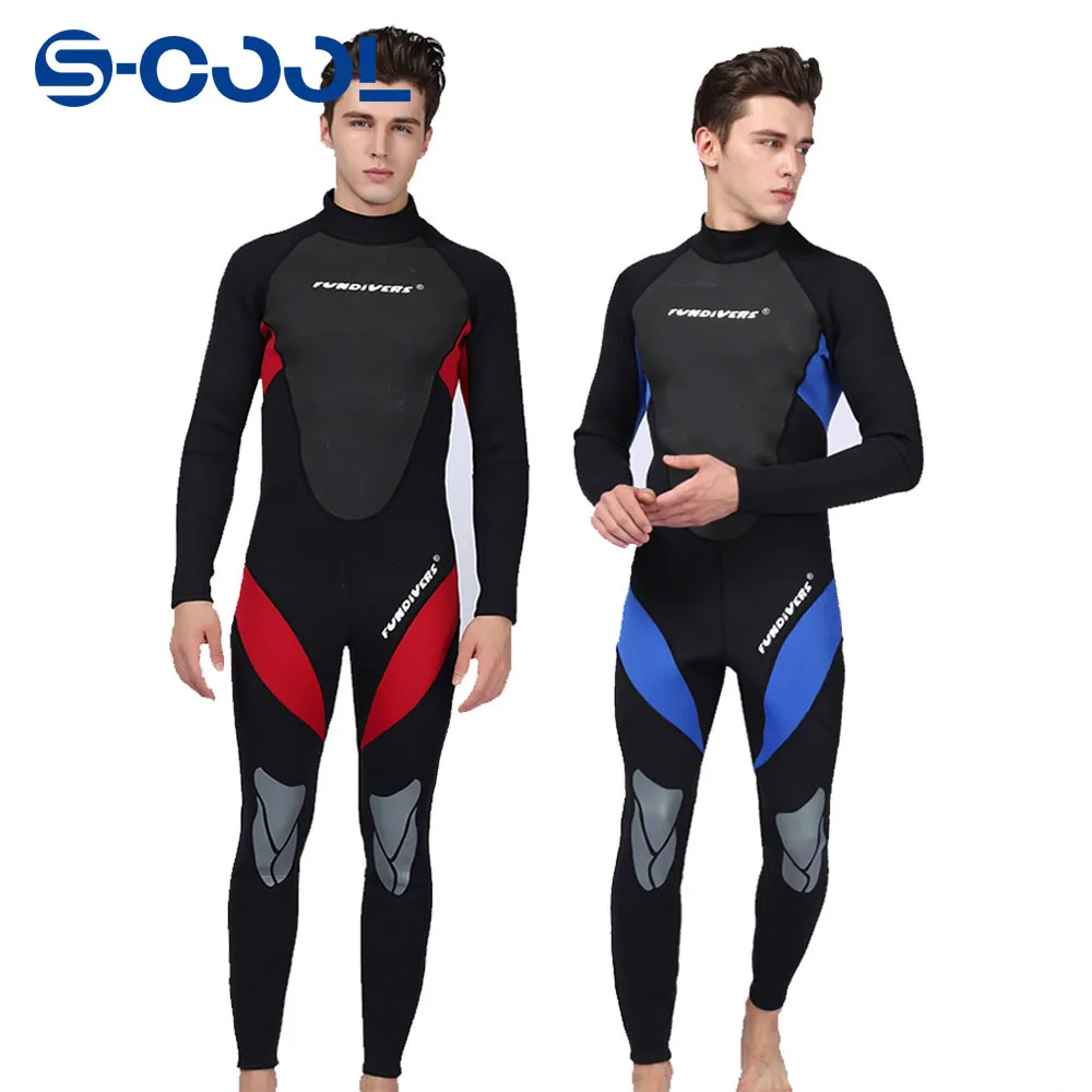 

3mm Neoprene Wetsuit Men Scuba Diving Wetsuit Swimwear Full Suit Long Sleeves Swimming Snorkeling Freedive Swimsuit S-XXXL