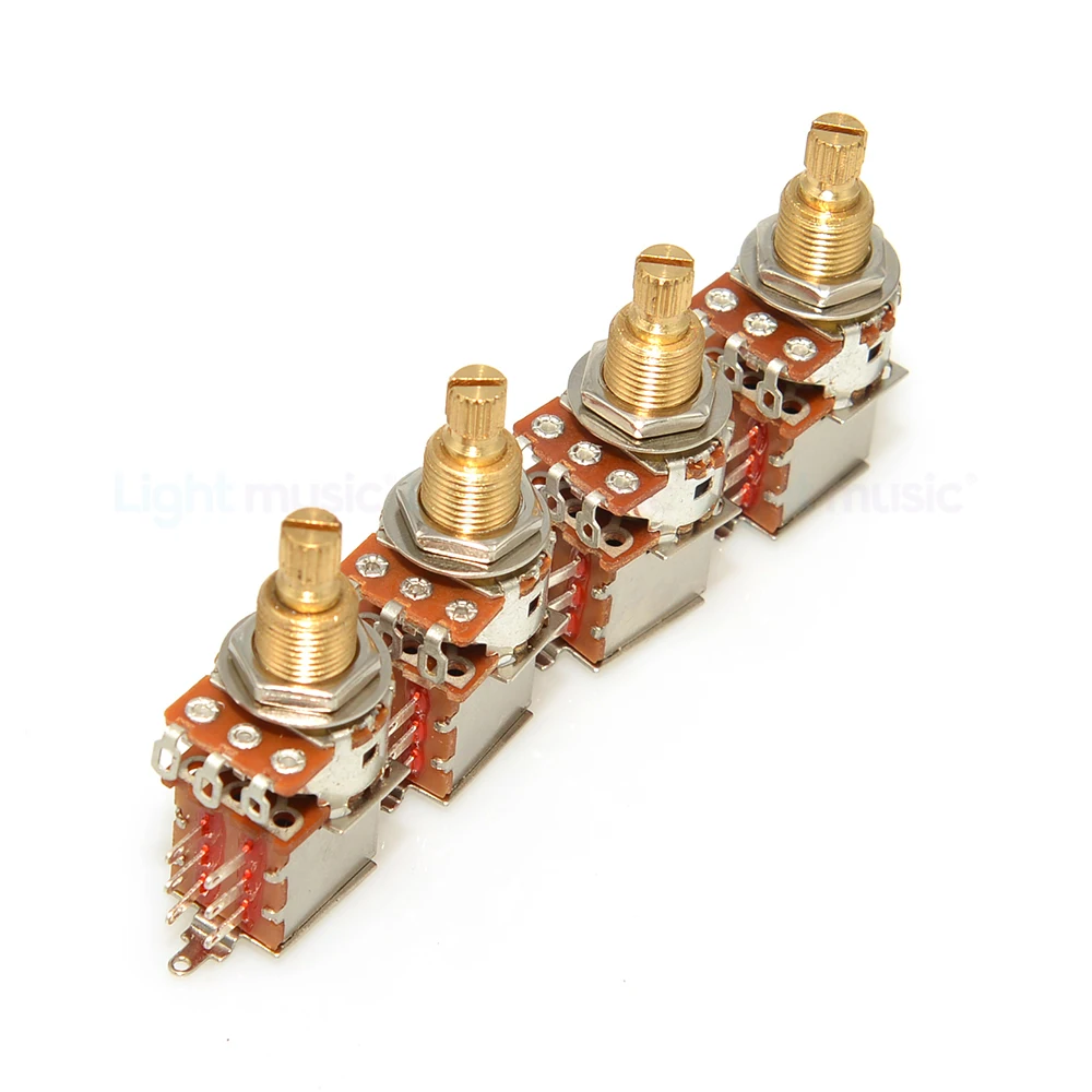 Фото 1pcs Guitar Push Pull Potentiometer A250K B250K A500K B500K 18mm Brass Shaft Guitars Control Pot Potentiometers Parts №5