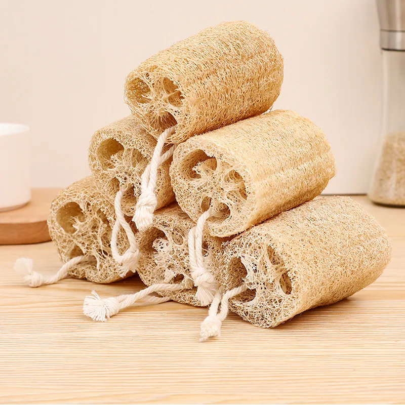 

Natural Loofah Household Kitchen Brush Pot Brush Bowl Cleaning Bowl Dish Cloth kitchen towels panos de prato cloth
