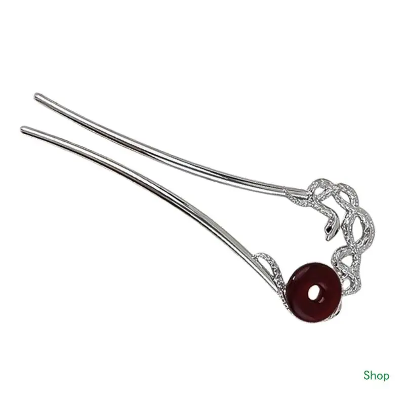 Прямая поставка элегантная филигранная заколка для волос в виде змеи буяо