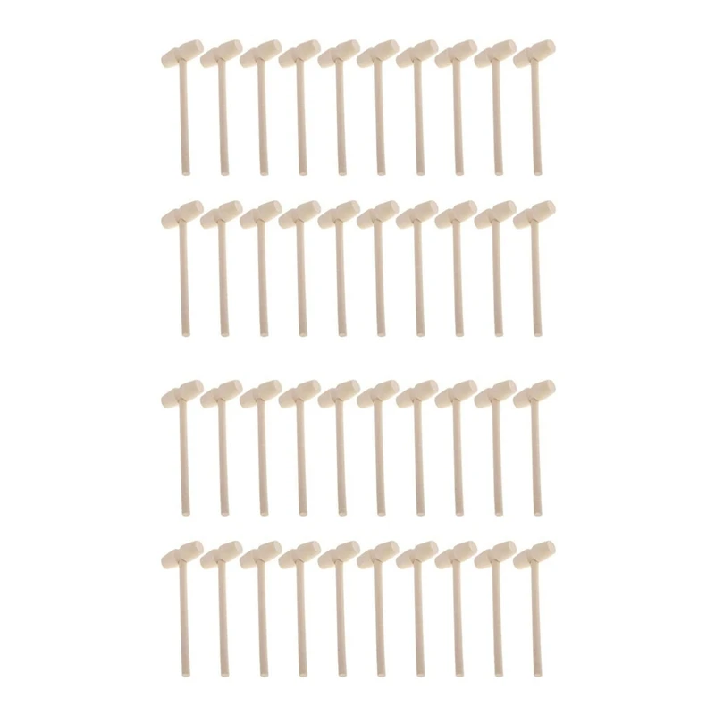 

40 Pieces Wooden Crab Mallet Seafood Shellfish Wood Cracker Mini Wood Hammer Shell Cracker For Seafood Lobster Tool