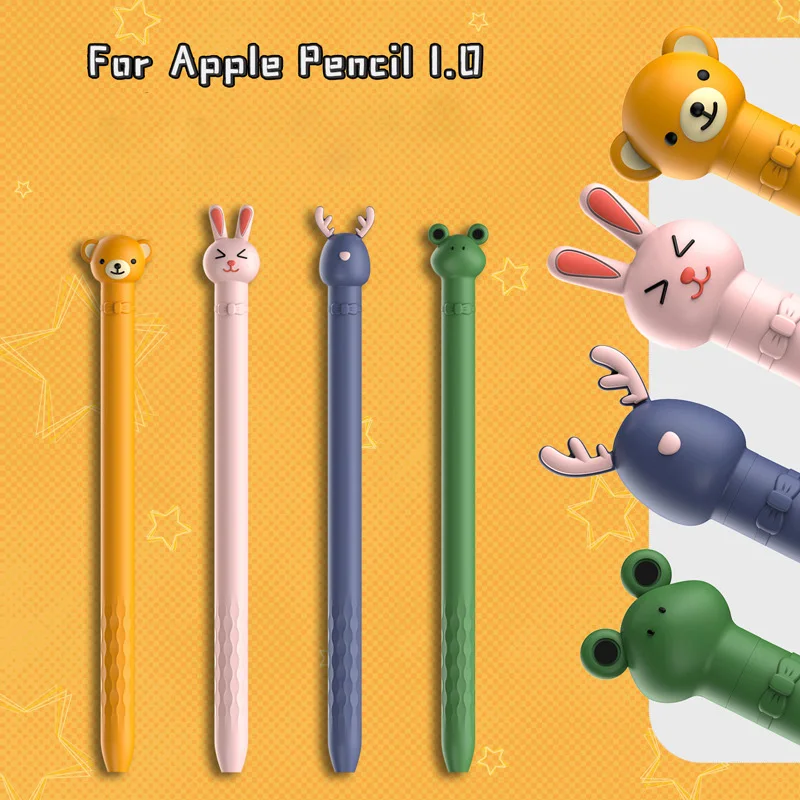 

Милый мягкий силиконовый чехол для Apple Pencil 1 2, чехол для Apple Pencil 1-го/2-го поколения, стилус для сенсорного пера Ipad, чехол для карандашей