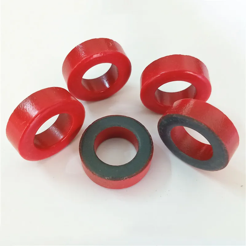 Núcleos do pó do Ferro de 20 Peças T502 od id ht 13*7.5*5 mm 4. 5nh n2 10uo Núcleo do Toróide da Ferrite do Ferro Que Reveste o Cinza Vermelho ag