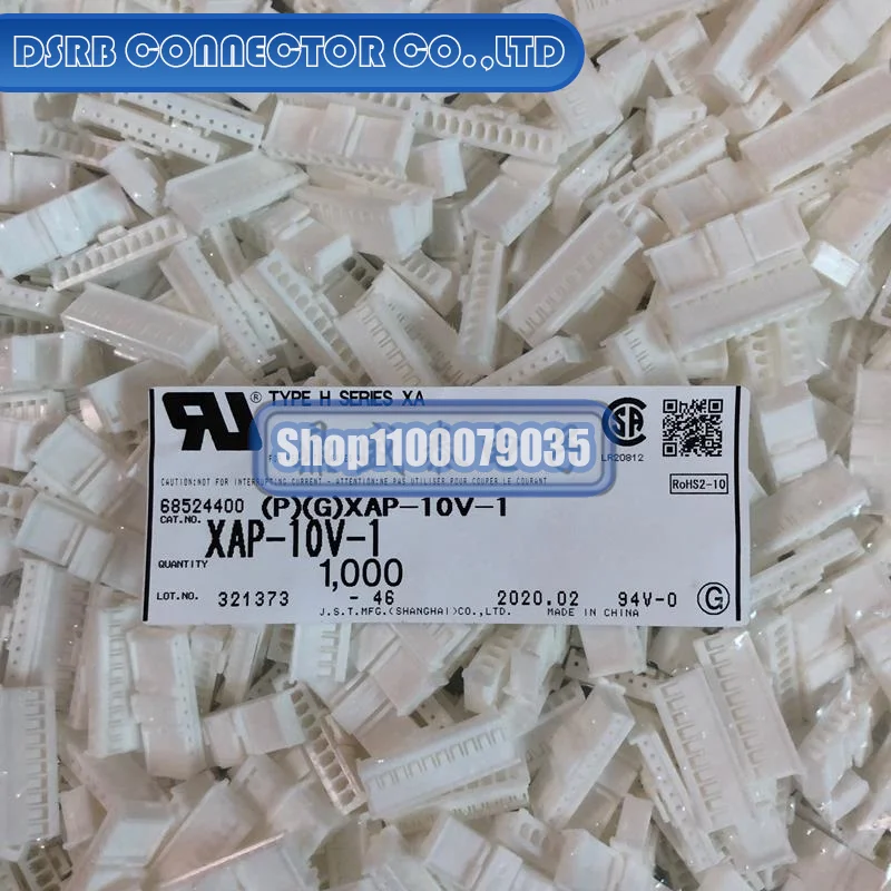 

1000pcs/lot XAP-10V-1 10P 2.5MM legs width 100% New and Original