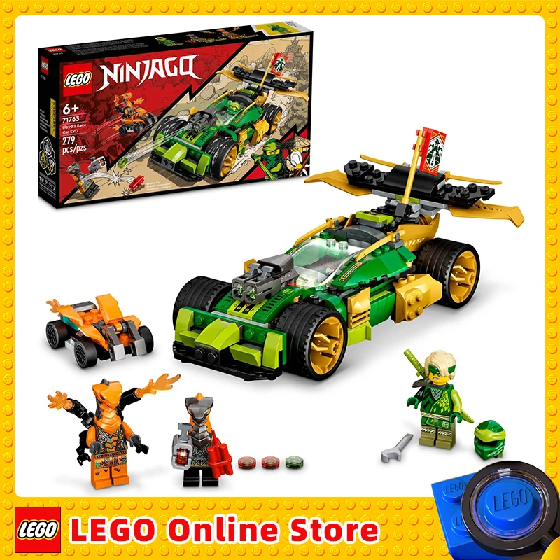 

LEGO Ninjago Lloyd’s Race Car EVO 71763 Building Toy Set with Quad Bike Cobra Python Snake for Kids Boys Girls (279 Pieces)