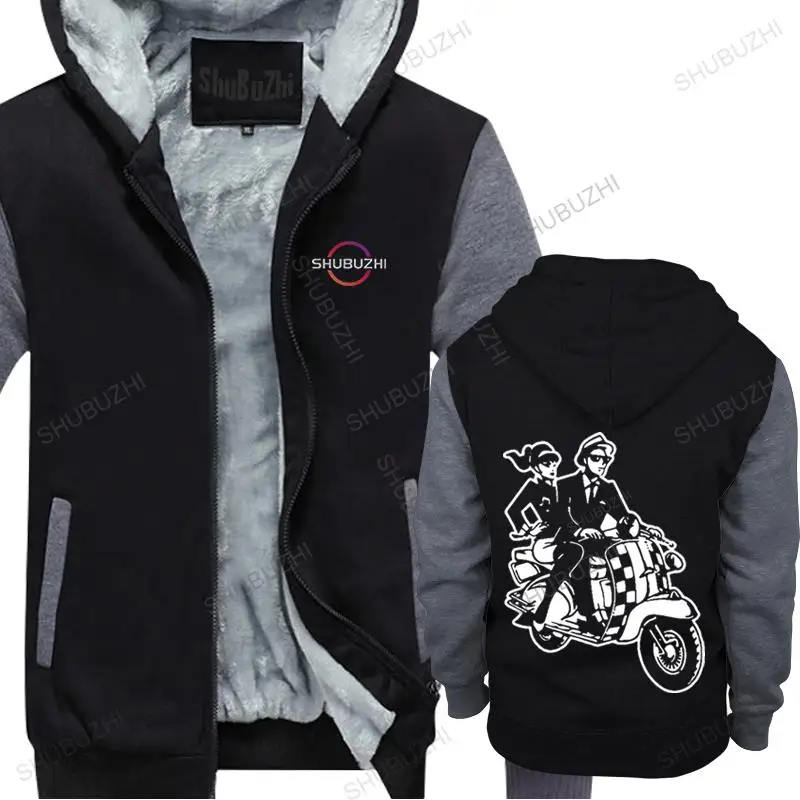 

homme cotton hoodies Ska Biker Man and Woman Vespa thick hoodie Mod Motorcycle Moped Casual Lambretta winter hoody for boys
