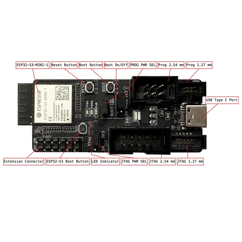 Фото Отладчик Espressif ESP-Prog-2 для последовательной связи, программатор JTAG для отладки №3