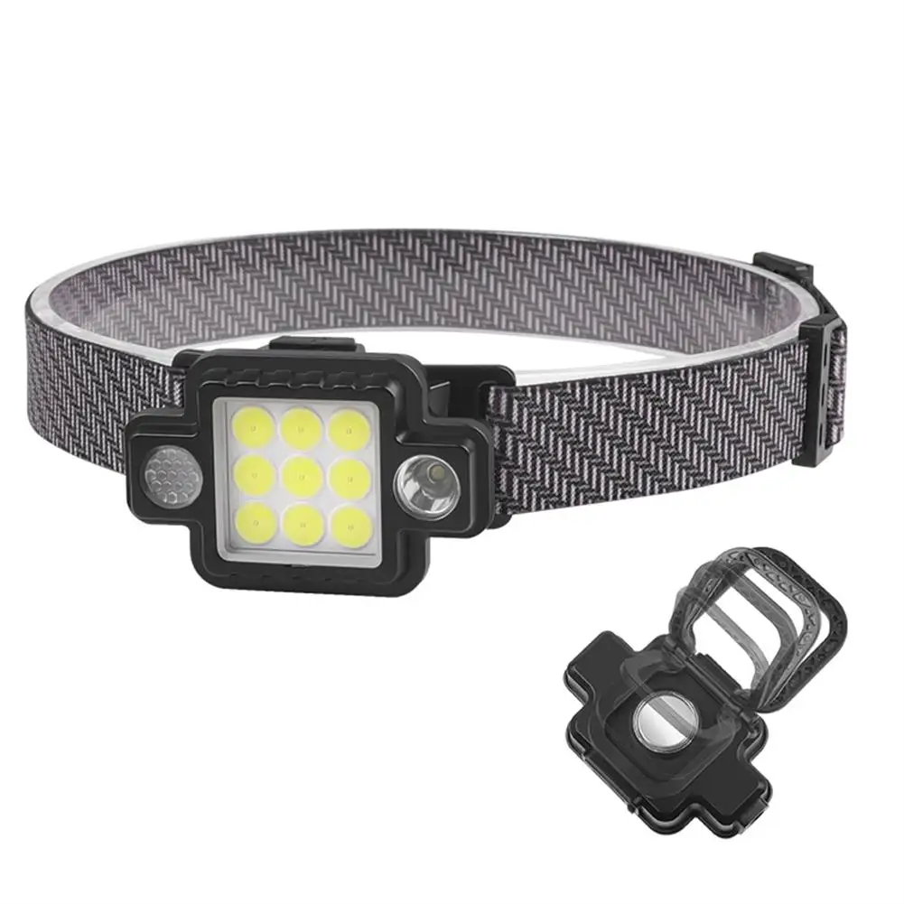 

New COB USB Rechargeable Headlamp Mini Portable Head Flashlight With Built in battery LED Headlight Camping Fishing Headlights