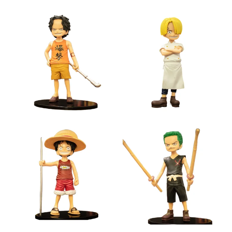 

One Piece figure anime model childhood Luffy Ace Sabo Sauron Sanji hand office Aberdeen exquisite decoration boys holiday gift