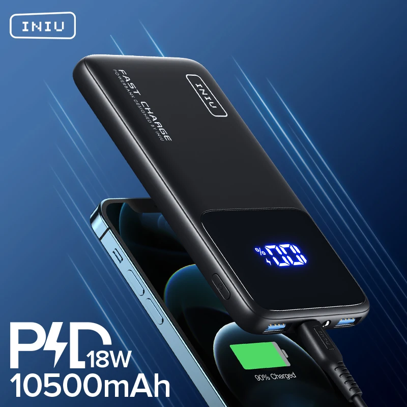

Внешний аккумулятор INIU PD, 18 Вт, 10500 мАч