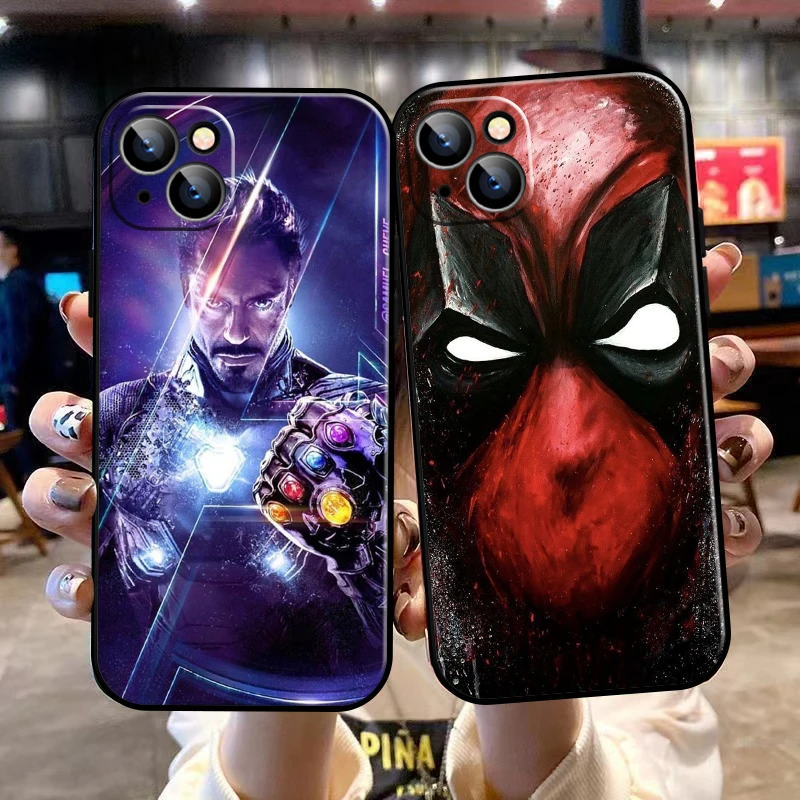 

Marvel Avengers For Apple iPhone 13 12 11 Pro 12 13 Mini X XR XS Max SE 6 6S 7 8 Plus Phone Case TPU Black Carcasa Soft Coque