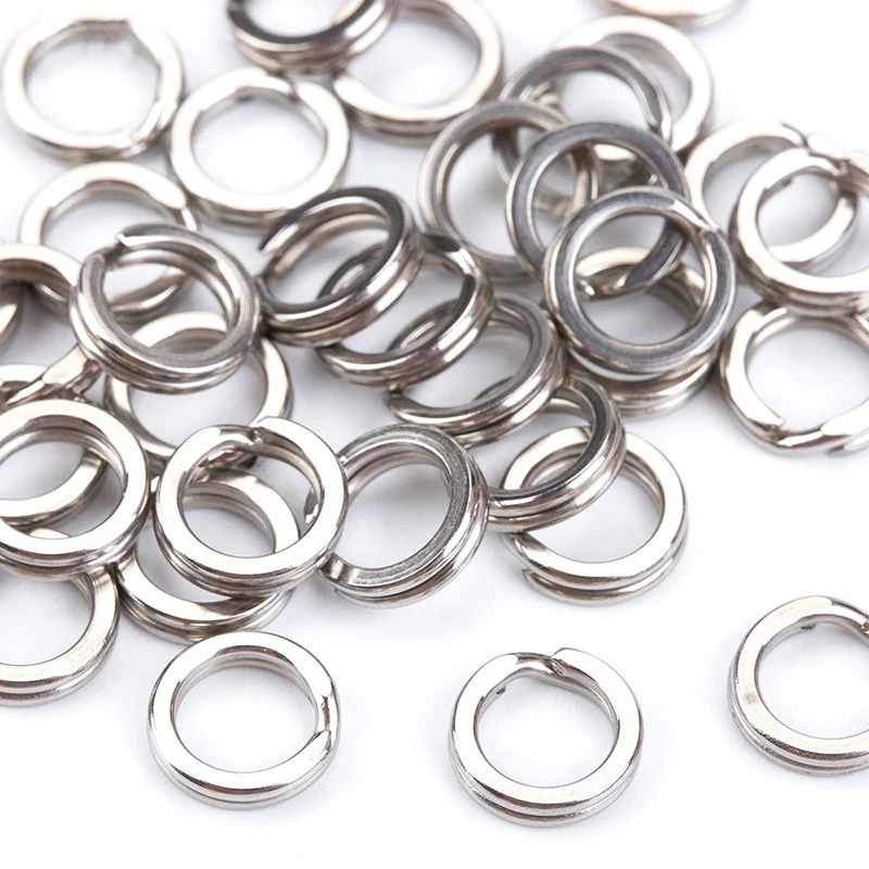 

200pcs/set Fishing Split Rings Stainless Steel Double Loop Connectors 5Size 5/6/7/8/9mm Fishing Tackle Pesca Iscas Tools Parts