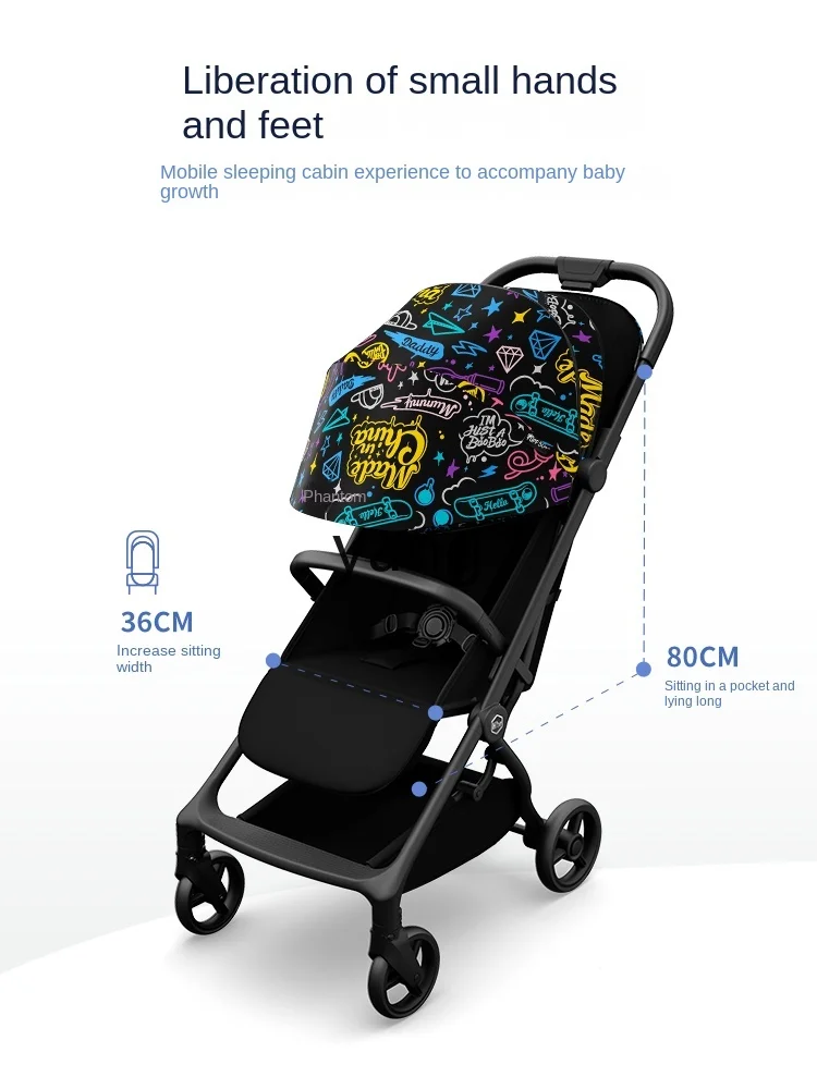 Прогулочная коляска CX автоматическая складная детская легкая