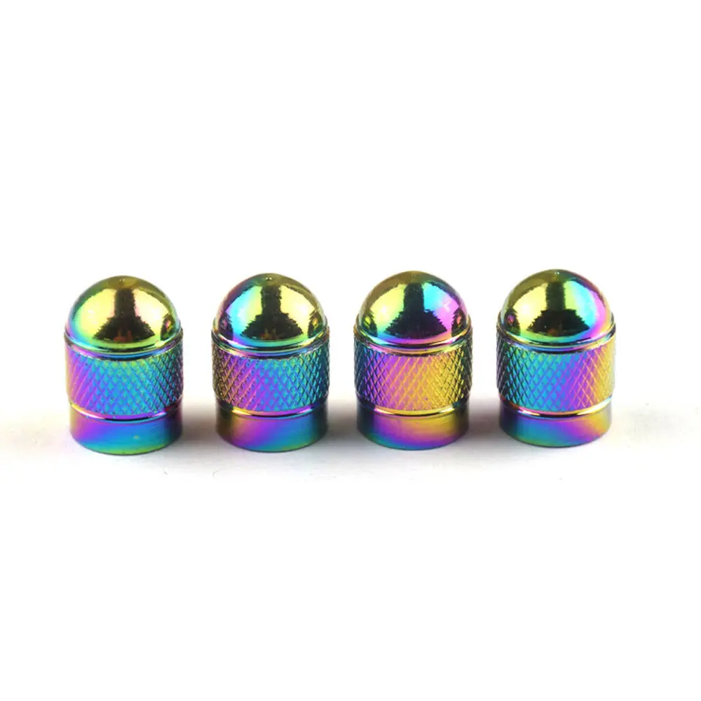 

4pcs Metal Colorful Bullet Air Valve Caps Car Motor Wheel Stem Cover Universal