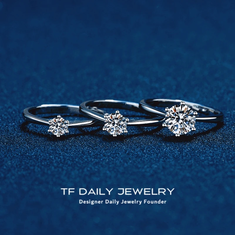 Классические роскошные кольца из белого золота 18 карат для женщин обручальное