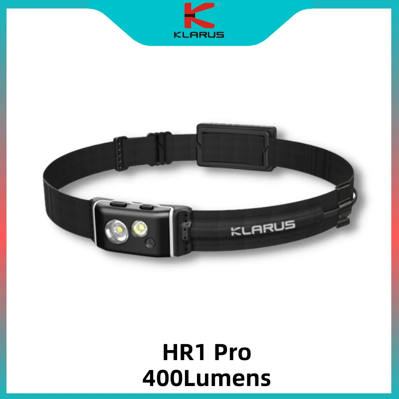 Klarus HR1 Pro Headlamp 600 Lumens USB Rechargeable Build-in 2000mAh battery Lightweight Headlight With Power Bank Flashlight