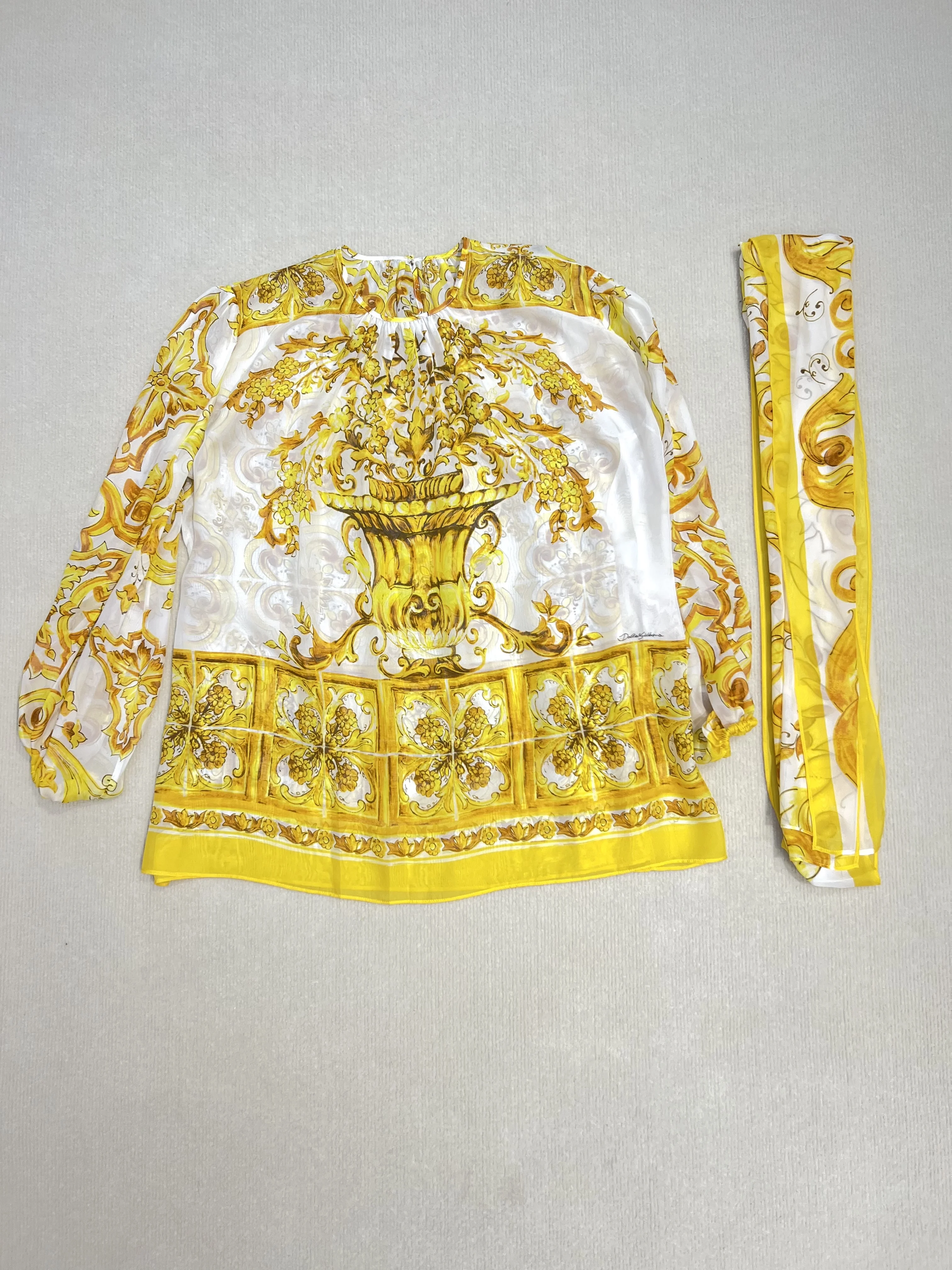 Женская шифоновая рубашка с принтом