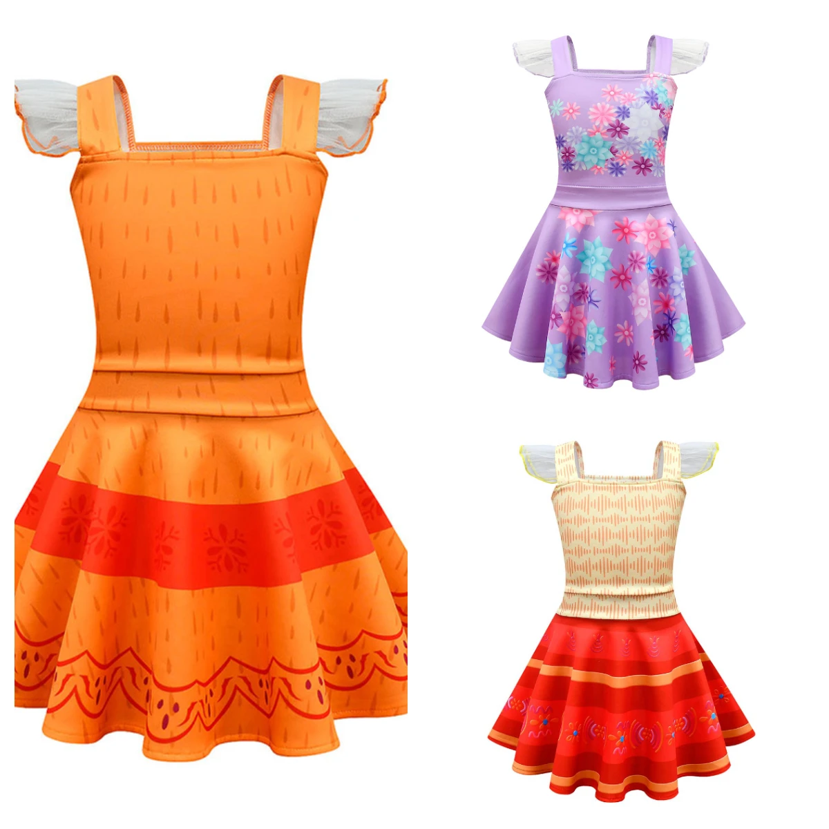 

Kids Girls Isabela Pepa Cosplay Costume Dress Outfits Halloween Carnival Suit