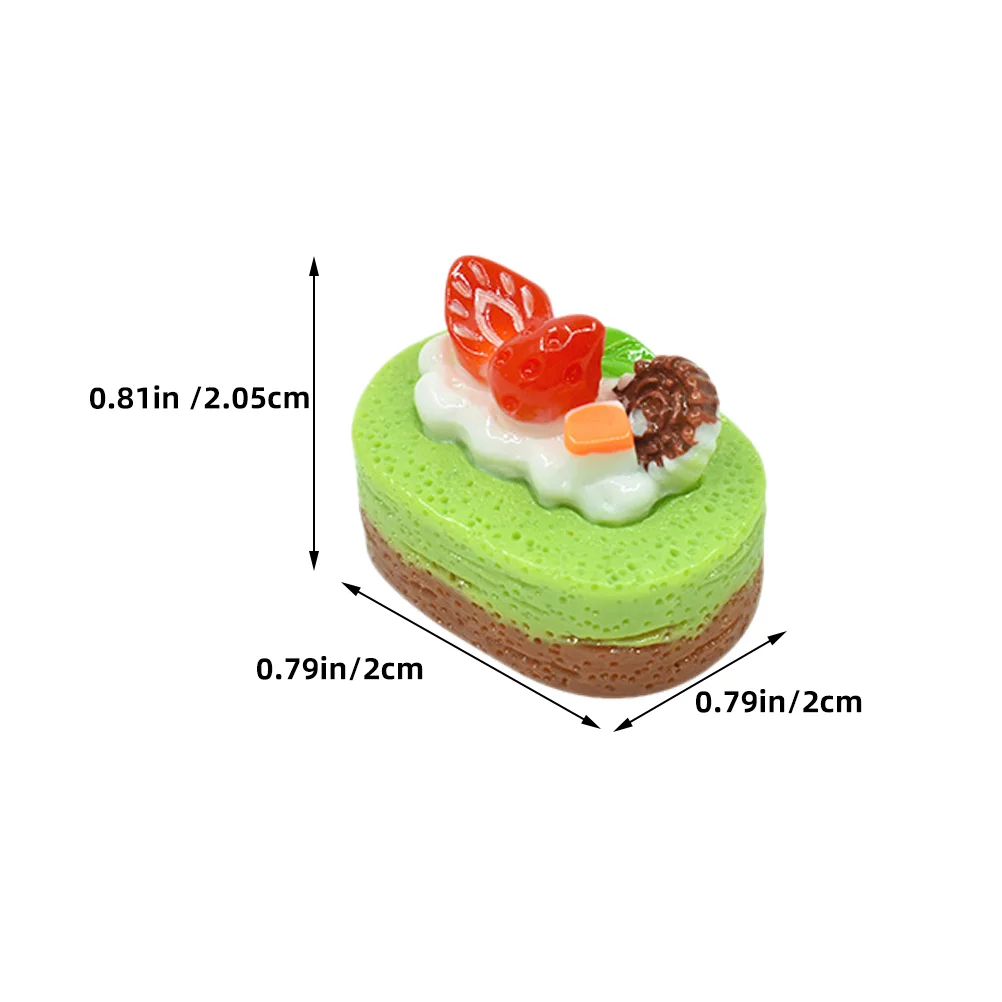 12 шт. имитация фруктового торта мороженого миниатюрный десерт искусственный