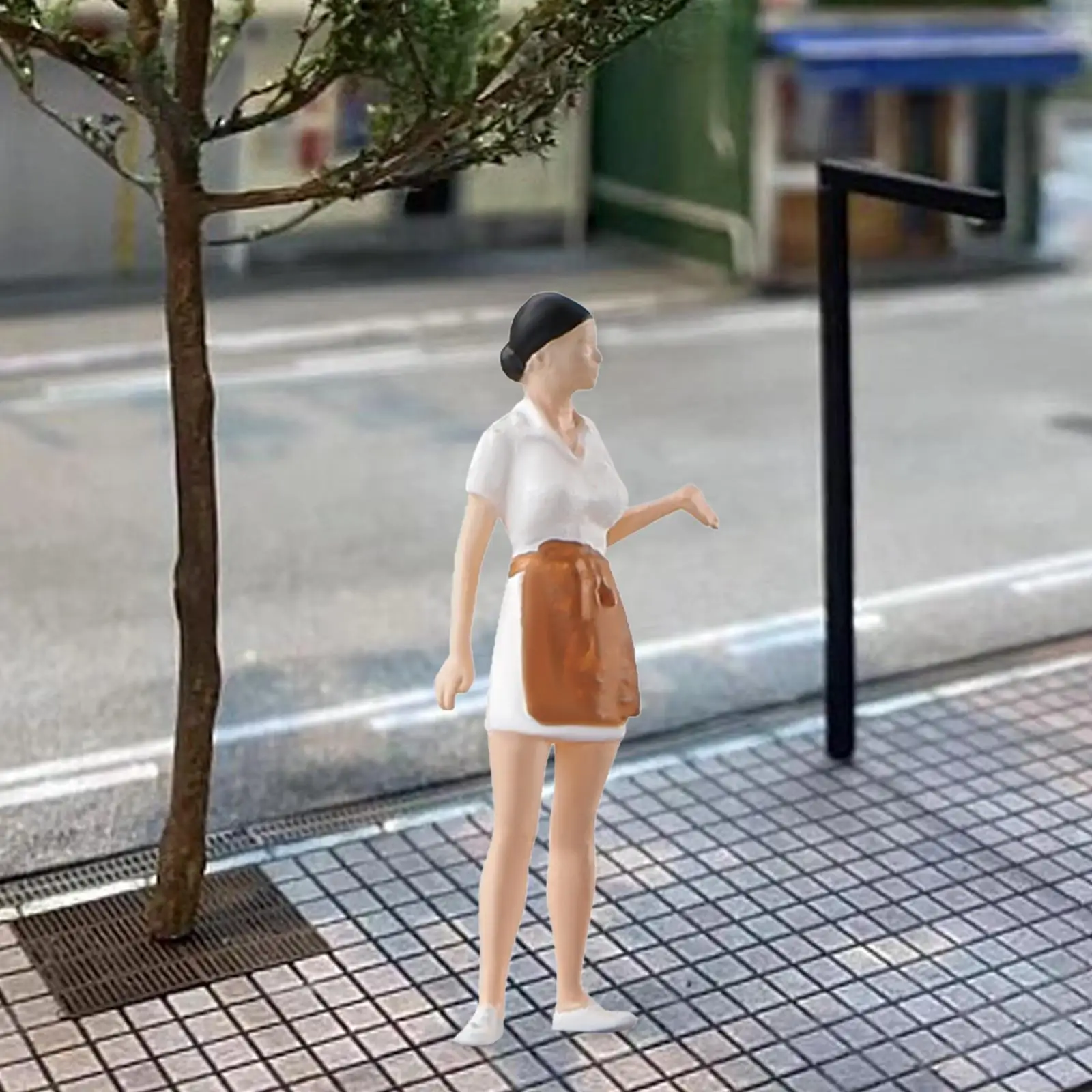 

1:64 Woman Hostess Figure Cooking Scene Doll for Layouts Miniature Scene