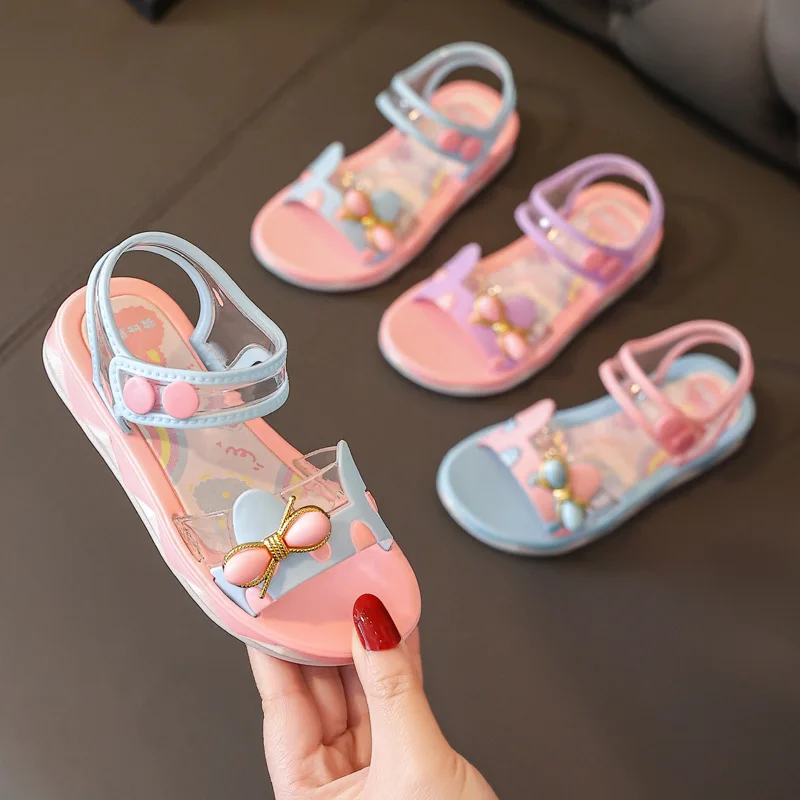 

Sandalias Kids Sandals Summer New Fashion Sandals Princess Shoes Student Shoes Soft Sole Beach Shoes Sandals for Girls kid shoes